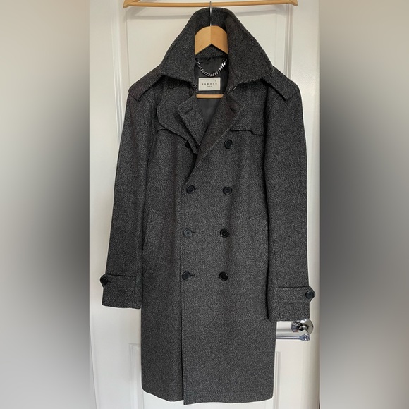 Dark grey wool 3/4 length coat
by Sandro Paris - Picture 2 of 6